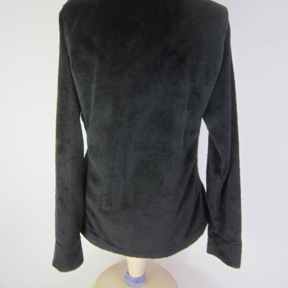 DAKINI Women M Black Mock Neck LS Full Zip Fleece Jacket Soft Pockets Comfy - Picture 8 of 10